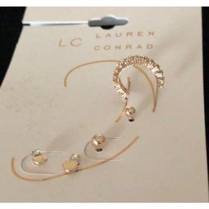 Lauren Conrad Rose Gold Tone Earring Set